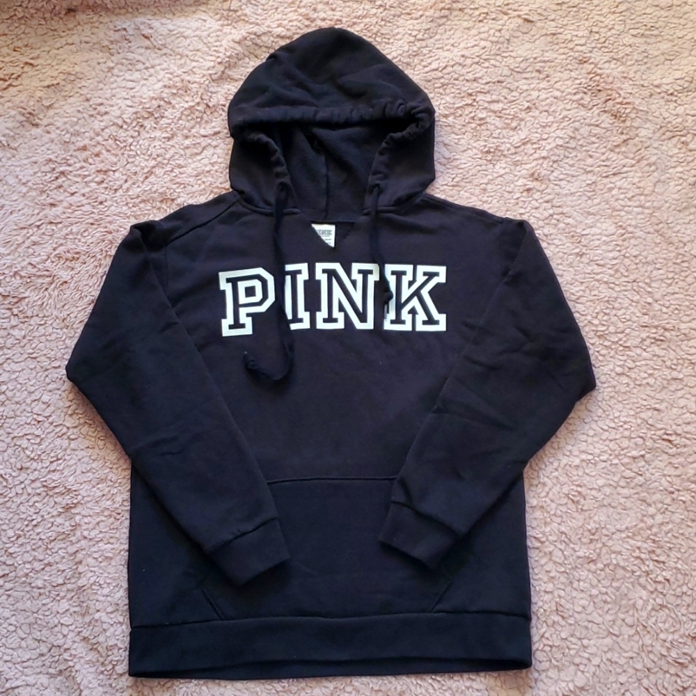Comfy Black Hoodie From Pink